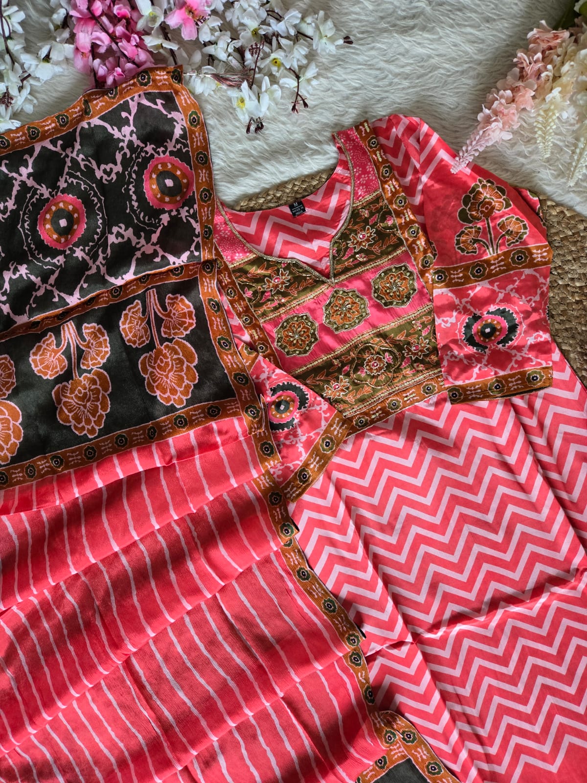 Natural Crepe Kurta Set