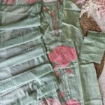 Tissue Applique Kurta Set for Women